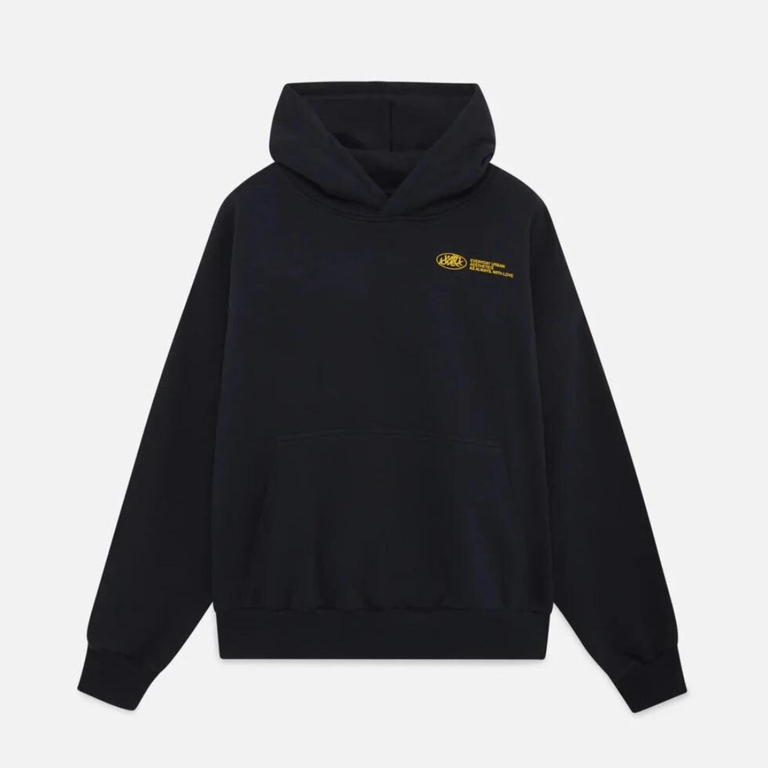 Sudadera Oversized de Mujer con Estampado Gráfico "Con Amor" – Negro