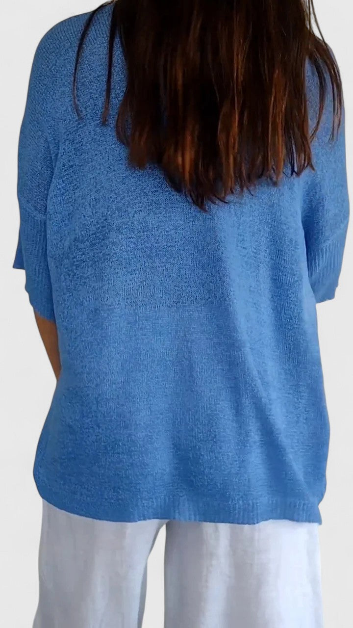 Camiseta de Manga Larga V-Cuello Cómoda para Mujeres, Atractiva, Resistente a las Arrugas y Versátil – Sonylah