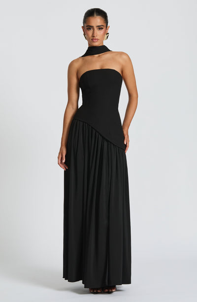 Vestido Maxi Elegante Sin Mangas para Mujer con Ajuste y Abertura Formal para Fiestas de Bodas – Mya