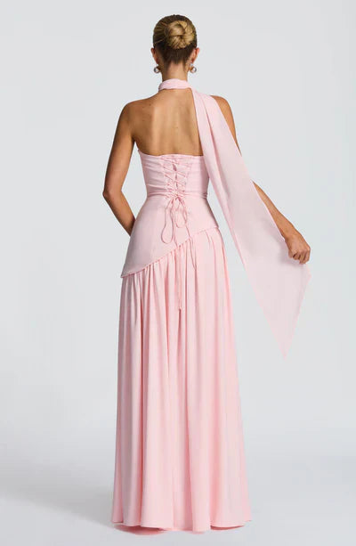 Vestido Maxi Elegante Sin Mangas para Mujer con Ajuste y Abertura Formal para Fiestas de Bodas – Mya
