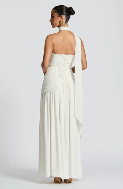 Vestido Maxi Elegante Sin Mangas para Mujer con Ajuste y Abertura Formal para Fiestas de Bodas – Mya