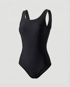 Traje de Baño Deportivo de Una Pieza para Mujer de Secado Rápido con Espalda Abierta y Tirantes Cruzados Cuello Redondo