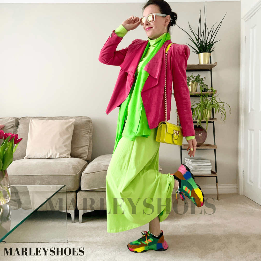 Zapatillas Chunky Ortopédicas Arcoíris para Mujeres, Coloridas, con Cordones, Soporte de Arco, Calzado Casual para el Día a Día – Marley