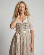 Vestido Tradicional Dirndl para Mujer con Cuerpo Laced y Blusa de Encaje de Algodón – Heidi