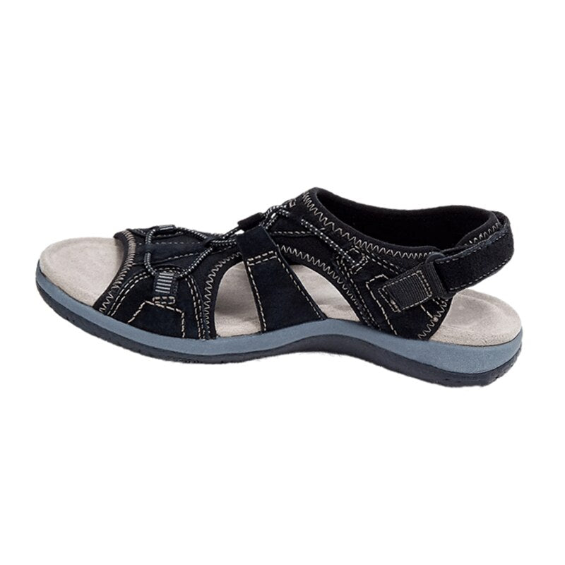 Sandalias Ortopédicas para Mujeres con Correa Ajustable y Punta Abierta, Suela Acolchada, Cómodas para Caminar en Verano