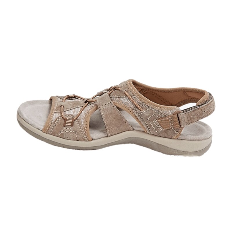 Sandalias Ortopédicas para Mujeres con Correa Ajustable y Punta Abierta, Suela Acolchada, Cómodas para Caminar en Verano