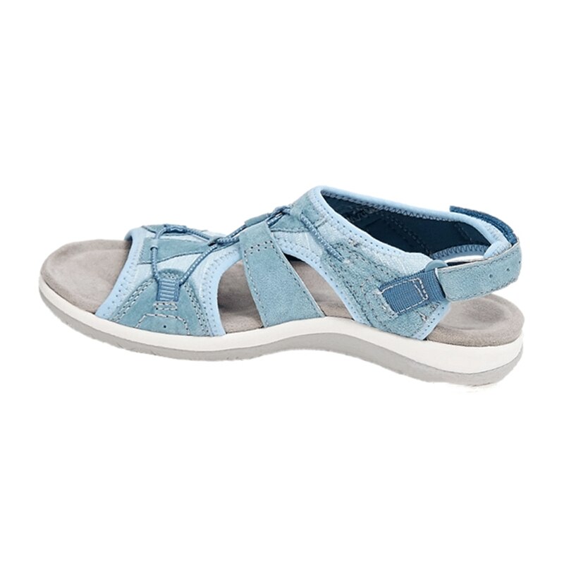 Sandalias Ortopédicas para Mujeres con Correa Ajustable y Punta Abierta, Suela Acolchada, Cómodas para Caminar en Verano