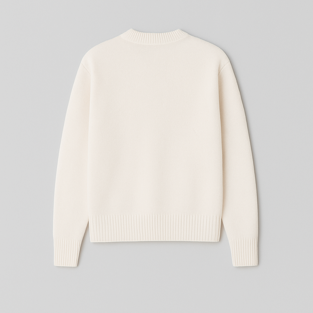 Suéter de Punto Oversized con Logo de Corazón Ace para Mujeres - Casual, Cómodo, Streetwear, Smart Casual, Regalo – Anely Crema Negro Verde